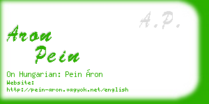 aron pein business card